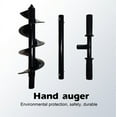 thumbnail image 3 of Mistaha 150mm Manual Earth Auger Drill Bit with Wing Nut Connection - Cast Steel Roundtip for Planting Trees and Digging Weeds - Antislip Handle for Effortless Use, 3 of 5