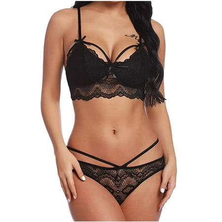 

Honeeladyy Women Elegant Fashion Sexy Lingerie Lace Gauze Underwear Bodysuit Suit sexy lingerie clearance under $3.00