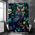 thumbnail image 6 of Owl Shower Curtain, Cloth Fabric Bathroom Decor Set with Hooks, 6 of 6