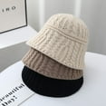 thumbnail image 6 of CoCopeaunts Winter Bucket Hats For Women Knitted Twisted Warm Fishermen Caps Female Panama Bob Black Fisherman Bucket Hats Outdoor Basin Cap, 6 of 6