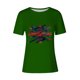 thumbnail image 4 of Tops de Ajuste Suelto para las Mujeres Sudadera Casual Impresa Manga Corta Cuello Redondo Superior, Poliéster, 4 of 4