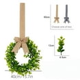 thumbnail image 3 of 2pcs Farmhouse Wreath for Front Door, Artificial Greenery Kitchen Wreath with Burlap Ribbon,Lavender and Boxwood Wreath for Porch Wall Window Decor,Home Decoration for Farmhouse Use, Christmas Decor, 3 of 5
