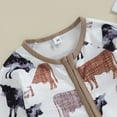 thumbnail image 5 of Okbabeha Western Baby Boy Girl Clothes Newborn Cowboy Outfit Fall Highland Cow Jumpsuit Infant Country Cowgirl Romper, 5 of 7