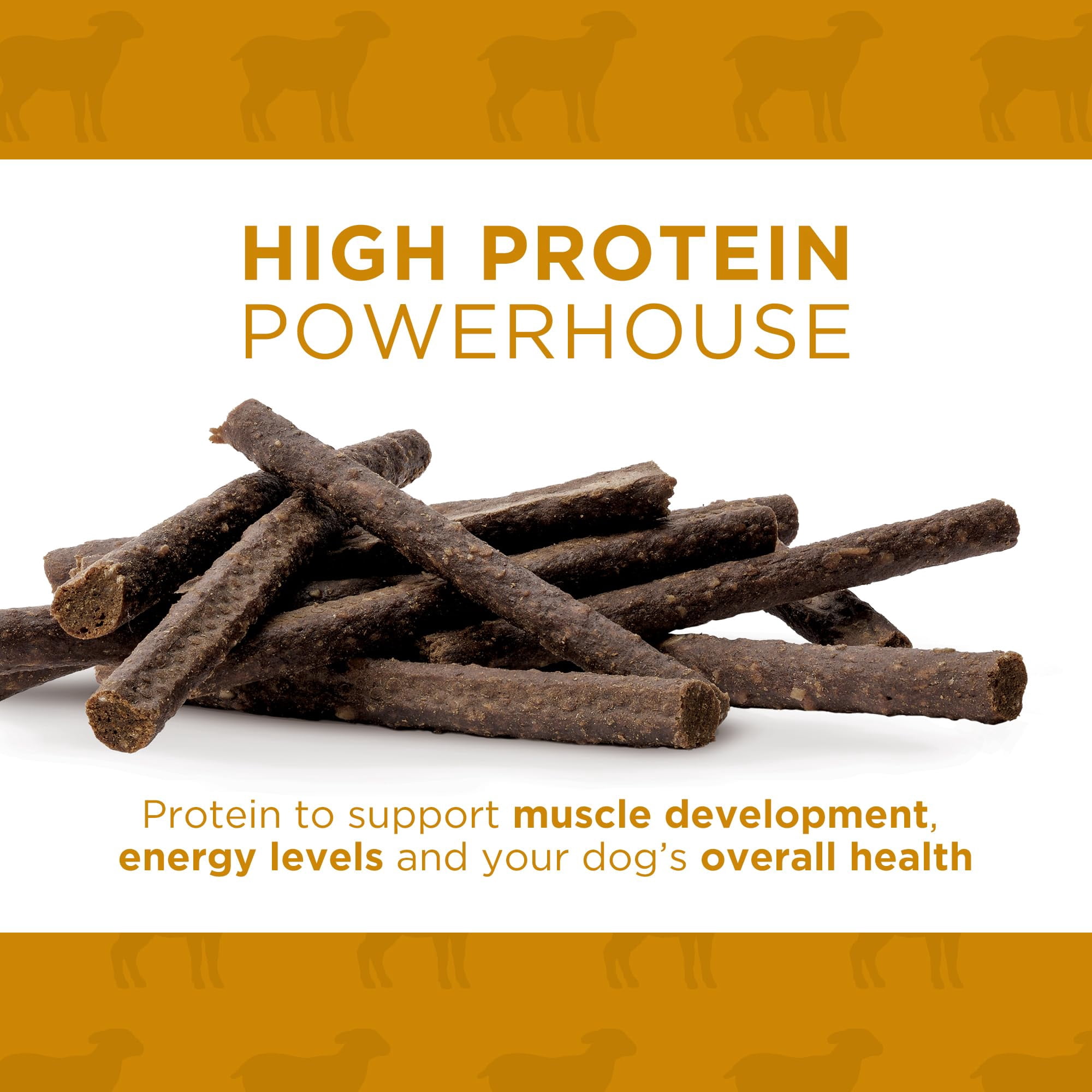 Dog's Delights Chewy Lamb Sticks, 1.25kg, Dog Treats