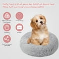 thumbnail image 3 of leyfeng Cama de lana para perros esponjosa, almohada de nido de perro redonda de felpa suave, cojín para mascotas para dormir con autocalentamiento, 3 of 8