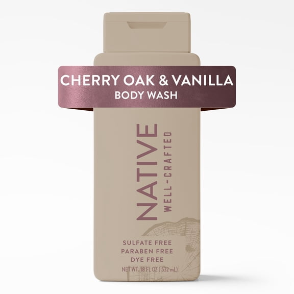 Native Body Wash for men, Limited Edition Cherry Oak & Vanilla, 18 fl oz