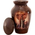 thumbnail image 4 of RUZIOON Lovely Elephant Brown Small Keepsake Qnty 1 - Keepsake Urn for Human Ashes with 1 Velvet Box Bag-Mini Keepsake Urn - Affordable Keepsake Urn (3 cu.in), 4 of 4
