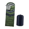 thumbnail image 2 of Saco de sueño para acampar portátil al aire libre para caminar al aire libre Verde y gris, 2 of 8