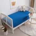 thumbnail image 6 of Flxxie Brushed Microfiber Fitted Crib Sheets for Boys and Girls, Super Soft Fitted Elastic Toddler Bed Crib Mattress Sheets, 28 x 52 Inches, Royal Blue, 6 of 6