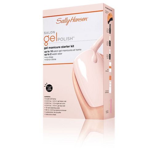 Sally Hansen Salon Gel Polish™ Starter Kit, Salon results in 3 steps, vibrant color, chip-resistant, up to two weeks of beautiful wear