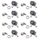 thumbnail image 1 of 8X Puerta del Gabinete Cuarto de Vuelta Seguridad Tubular Leva Cerradura W Llaves, 1 of 6