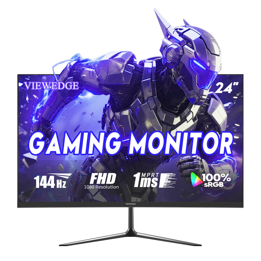 Viewedge 24 Inch Gaming Monitor 1080p 144hz, VA 1ms FHD Computer Monitor with 100% sRGB, Bluelight Filter, HDMI & VGA Port, Support Wall Mount