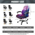 thumbnail image 5 of Xoenoiee Galaxy Print Home Office Chair Cover with Armrest Covers, 3 Pieces Stretchable Computer Desk Chair Cover High Back Universal Boss Chair Covers Removable Gaming Chair Covers, L, 5 of 6