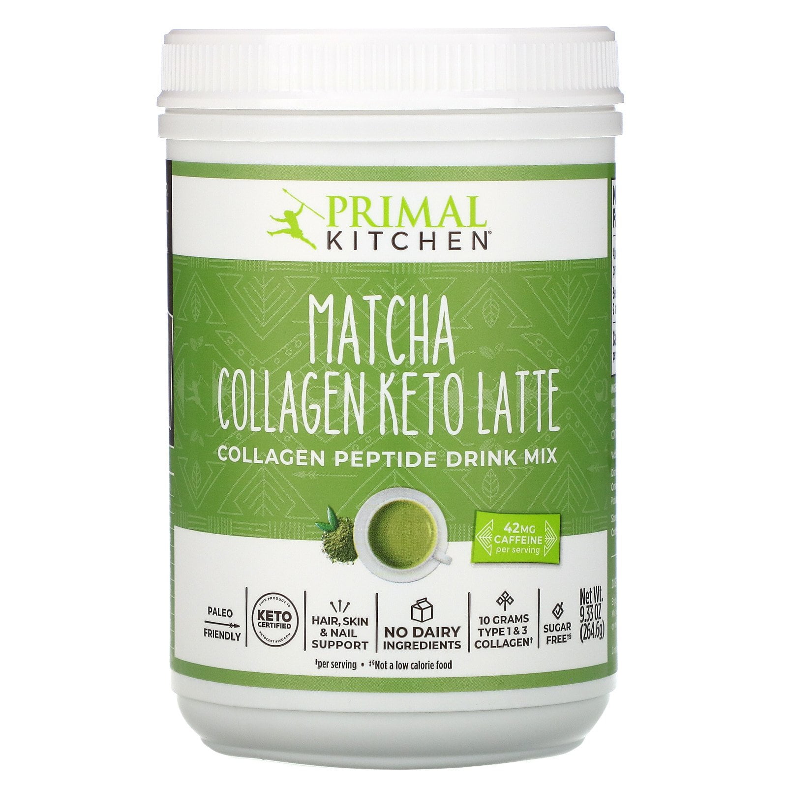 Primal Kitchen Collagen Keto Latte, Matcha, 9.33 oz (264.6 g)