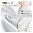 thumbnail image 2 of Twin Fitted Sheet - Hotel Quality Microfiber - Deep Pocket Cooling - Ultra Soft Brushed - White Single Bed Sheet, 2 of 7