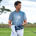 thumbnail image 3 of Balery Snowflakes1 Camisa Polo de Hombre con Estampado, de Manga Corta y Tejido Medio, Camisa Tipo Golf Polo-Small, 3 of 6