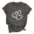 thumbnail image 5 of Dark Gray Valentine Graphic Tee for Women | Heart Outline T-Shirt | Soft Stretch Relaxed Fit Casual Top, Valentine's Day Gift S-4XL,Size L, 5 of 7