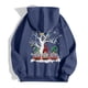 thumbnail image 5 of WILLBEST Sudadera Deportiva para Mujer Ladies' Christmas Printed Zipper Long Sleeved Pocket Adjuststring Casual Hooded Sweatshirt 1775 XX-Grande, 5 of 8
