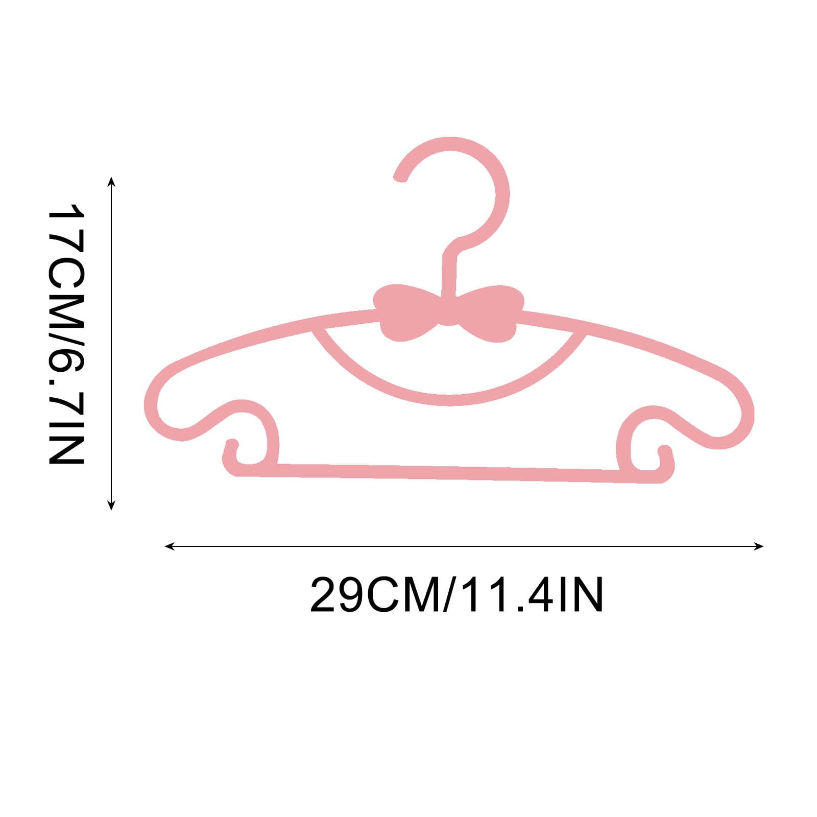 Cintres Enfants Plastique 10 Pièces - Avec Nœuds Papillon, Parfaits Pour Bébés Et Tout-Petits (27x17 Cm)