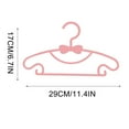 thumbnail image 3 of KQJQS 10Pcs Children Kids Plastic Coloured Coat Hangers Bow Clothes Hanger Kids Children, 3 of 5