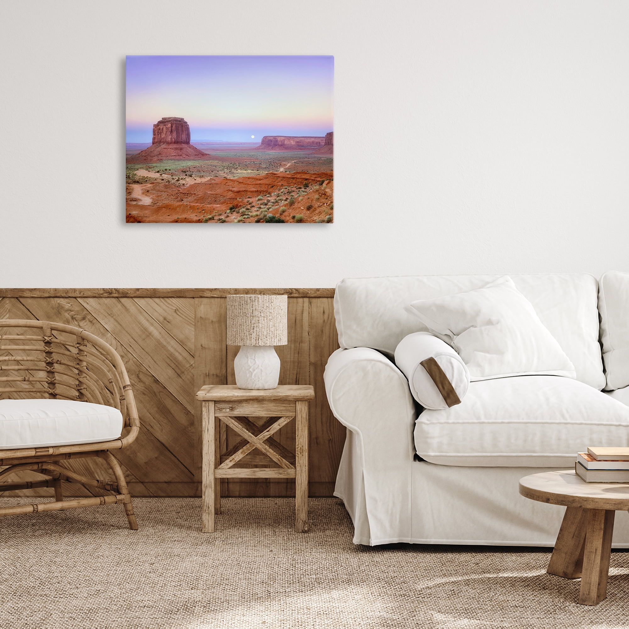 Stupell Industries Moonrise Over Monument Valley Canvas Wall Art, design by Dennis Frates