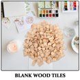 thumbnail image 3 of Phenofice 800Set Small Wooden Tile Letters Khaki Unfinished Tiles for Handmade Projects, 3 of 7