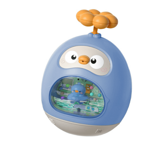 Cute Cartoon Bath Duck Tumbler Toy - Creative Swimming Pool and Summer Water Fun for Babies and Toddlers(Blue)