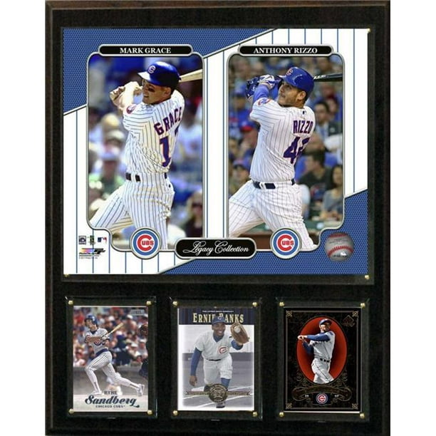 C & I Collectables 1215CUBSGRSLEG MLB Rizzo-Grace Chicago Cubs Legacy Collection Plaque - 12 x 15 Po.