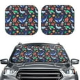 thumbnail image 2 of Balery 2 Piece The Underwater World Car Windshield Sun Shade|Foldable Front Windshield Shade for Car Front Window for Most Sedans SUV Truck-Medium, 2 of 7