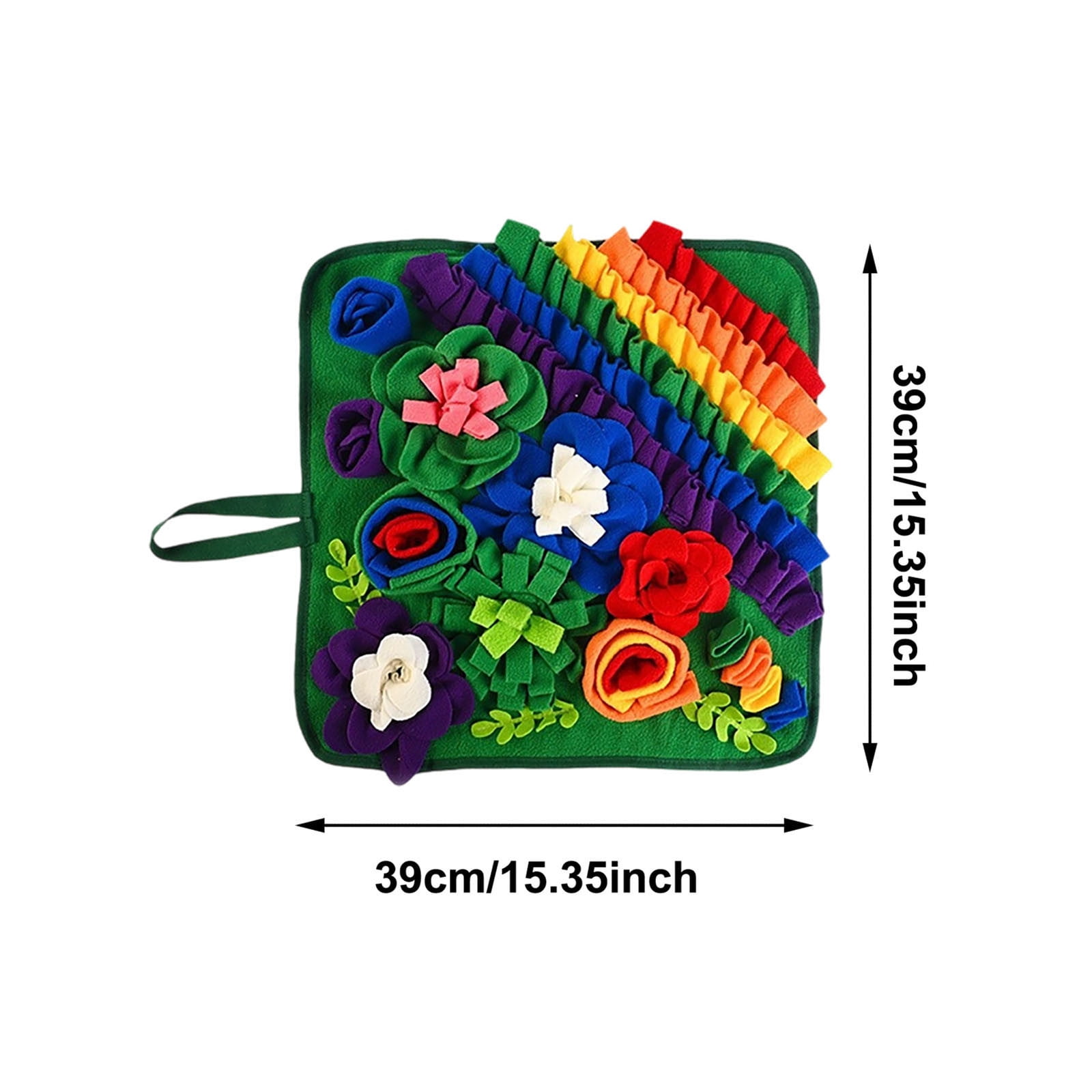 Snuffle Mat for Dogs Cats, Pet Treats Feeding Mat for Small/Medium, Interactive Dog Puzzle Toys, Felt Wool Dog Sniff Mats for Slow Feed, Encourages Natural Foraging Skills,B#39x39 cm