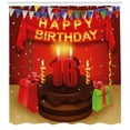 thumbnail image 3 of Ambesonne Fun Shower Curtain, Celebration Ribbon, 69"Wx70"L, Multicolor, 3 of 3