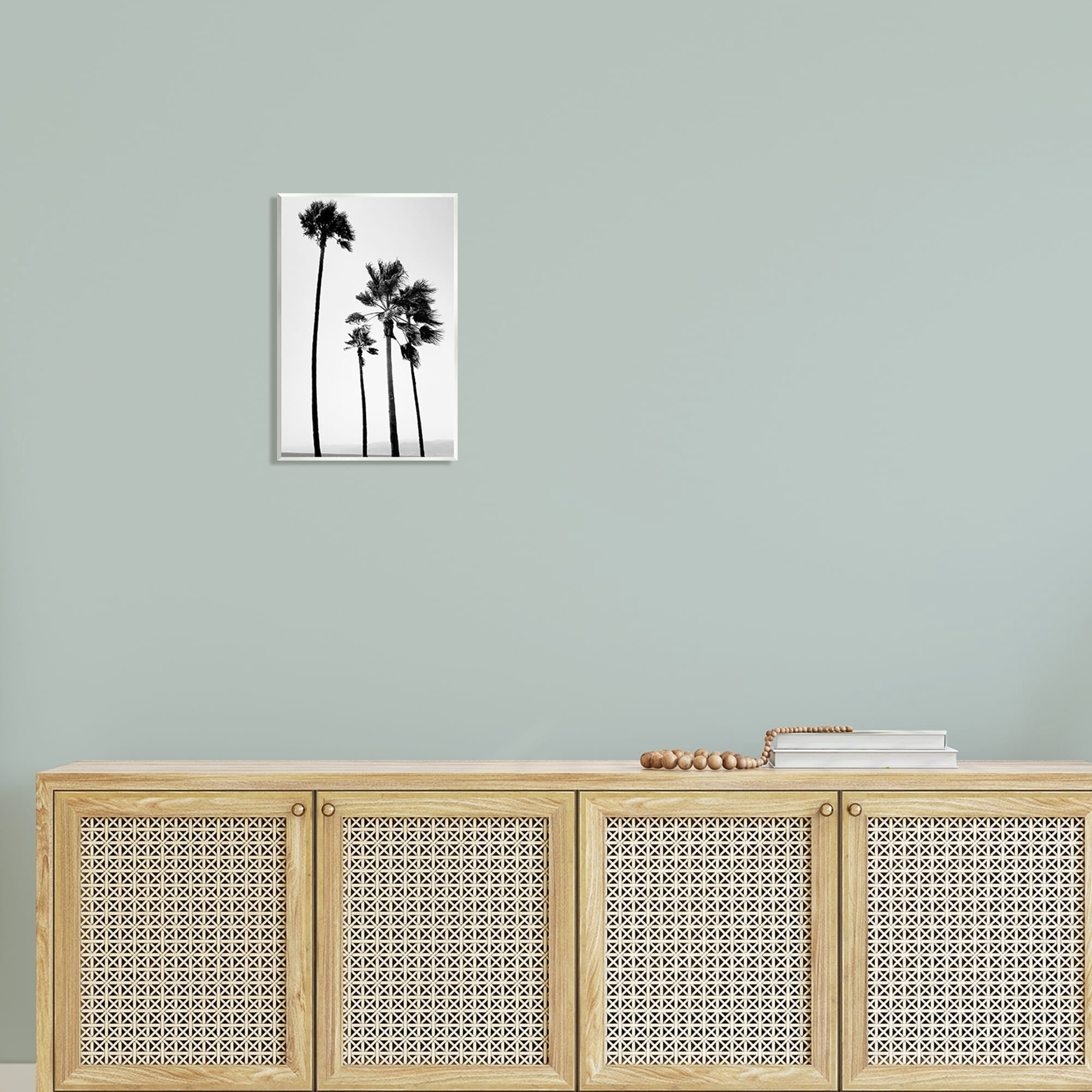 Stupell Industries Looming Palm Trees Clear Summer Sky Photography Photograph Unframed Art Print Wall Art, Design by Amelia Myers