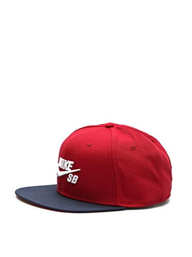 Nike SB Pro Snapback Hat Red Crush/Obsidian/White - Walmart.com