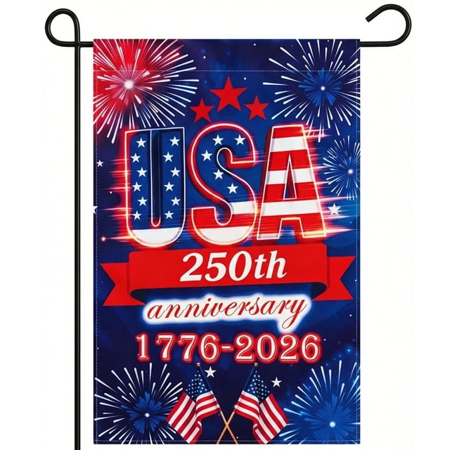 Bandera de jardín UIMIU 250.º aniversario de EE. UU. 12 x 18 pulgadas