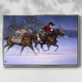 thumbnail image 3 of Christmas Rush - Framed Gallery Wrapped Holiday Canvas - 17 x 25 - Silver Frame, 3 of 9