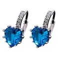 thumbnail image 1 of Xihbxyly Pendientes En Forma de Corazón, Diseño de Circonitas Coloridas, Estilo de Aleación Geométrica, Estilo Único, Accesorio Versátil para Eventos, Regalo Perfecto para Ella, Un Complemento Llamat, 1 of 2