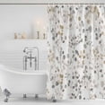 thumbnail image 4 of Grey Brown Botanical Waterproof Fabric Shower Curtain,Summer Leaf Watercolor Waterproof Fabric Shower Curtain for Bathroom Curtains Bathtubs Hotel Washable Shower Curtains with 12 Hooks Small 36x78in, 4 of 8