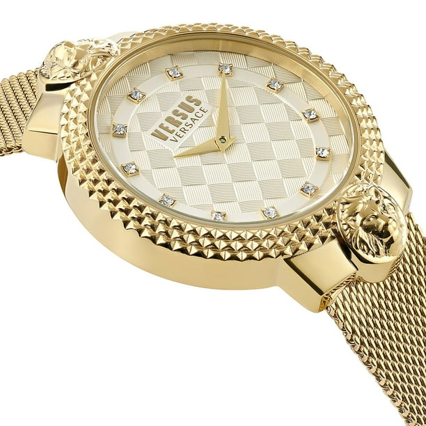 VERSUS VERSACE ゴールド 腕時計 Versus Versace Chronograph Lion Gold-Tone Bracelet Watch