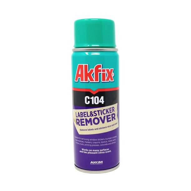 Akfix C104 Label Remover for Adhesive Label - Tape - Sticker - Crayon - Marker - Oil with Citrus Scent 200 ml (6.76 fl oz)