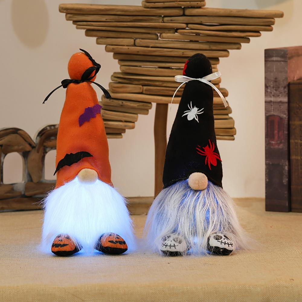 Halloween Faceless Dwarf Doll with Tall Hat Home Lighting Decorations Toys For Kids Gift Home Desktop Decor Ornaments