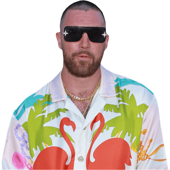 Travis Kelce (Shorts) Half Body Buddy Cutout