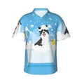 thumbnail image 2 of Goofa Collie in Bathtub Hawaiian Shirt for Men, Unisex Summer Beach Casual Short Sleeve Button Down Shirts,Aloha Tropical Floral print shirt-, 2 of 9