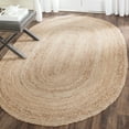 thumbnail image 2 of SAFAVIEH Cape Cod Aldous Braided Striped Jute Area Rug, 3' x 5' Oval, Natural, 2 of 5