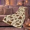 thumbnail image 6 of Rustic Western Christmas Frontier Holiday Cowboy, Festive Holiday Scene, Warm Flannel Blanket for Ranch House and Living Room, Horse Lovers Christmas Gift, Rustic Home Decor, 6 of 9