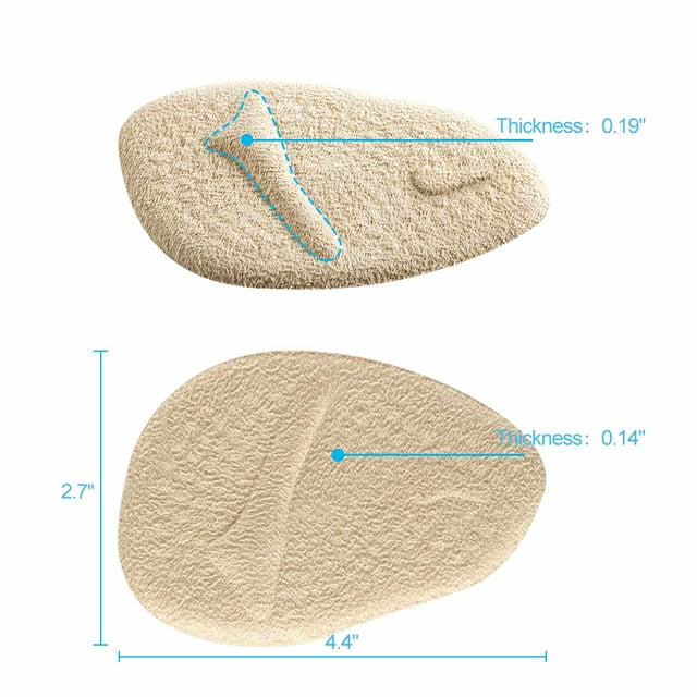 Almohadillas Metatarsianas YLSHRF Para La Bola Del Pie Color Transparente+Beige Talla Única