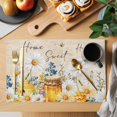 thumbnail image 2 of White Daisy Placemats Set of 4, Spring Floral Bees Elegant Pastoral Botanical Placemats for Dining Table, Place Mats for Kitchen Tabletop, Waterproof Wipeable Dining Table Mats Set, 2 of 9