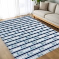 thumbnail image 4 of 5x7 Area Rugs, Navy Blue Anchor Nautical Non-Skid Rubber Backing Large Rectangle Rugs - Living Room Bedroom Home Office, Blue Coastal Ocean Indoor Floor Mat Carpets Washable Rug, 4 of 9