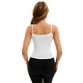 thumbnail image 2 of Unique Bargains Women's Spaghetti Strap Tank Top Basic Undershirt Ribbed Camisole L White, 2 of 6