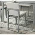 thumbnail image 6 of Davi 5pc Dining Room Set Dining Table 4x Chairs - Gray+Beige, 6 of 14