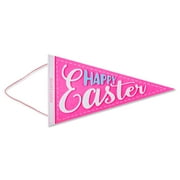 Way to Celebrate Easter Happy Easter Pink Felt Hanging Pennant, 18"